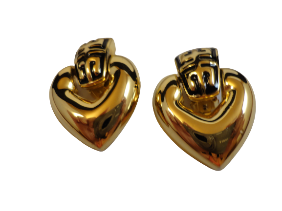 Givenchy Earrings Clip On Hearts Gold SKU 000304-6