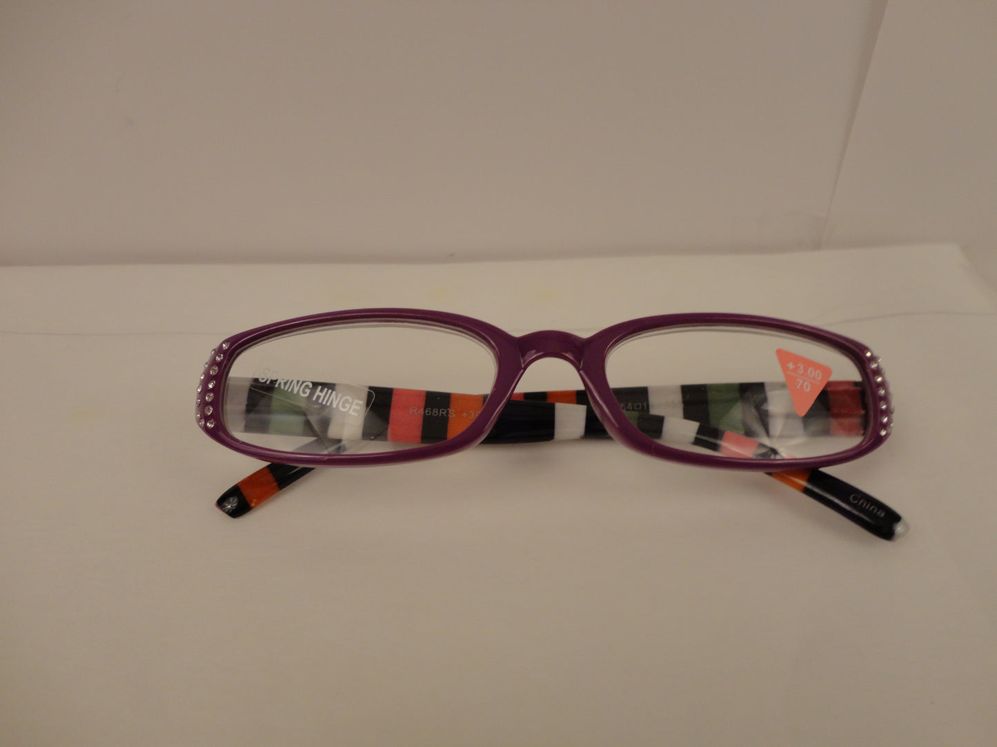 Readers Purple w/Stripes & Crystals NWT SKU 300-3