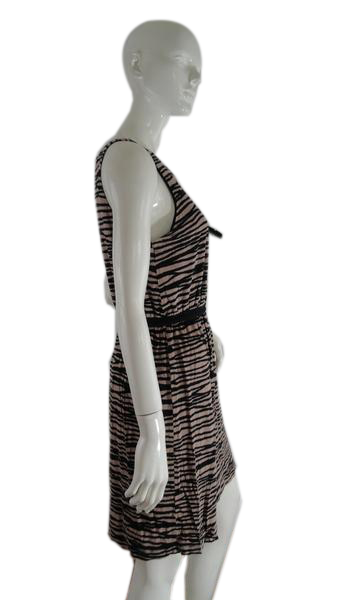 Load image into Gallery viewer, Ann Taylor Loft Dress Beige/Black Size M SKU 000246-2
