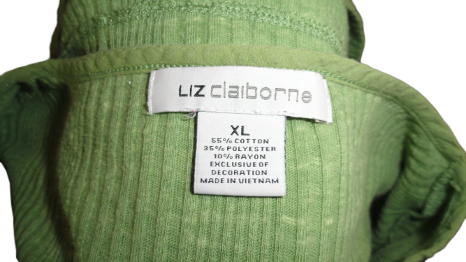Liz Claiborne Top Green Size XL (SKU 000268-2)