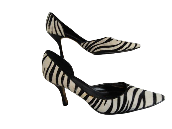 Anne Klein Heels Zebra Print Size 7 1/2 M SKU 000248-10
