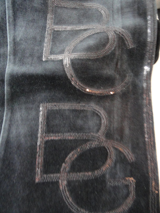 BCBG Maxazria 90's Black Sport Pants with Circular Sequin Design Size L SKU 000119