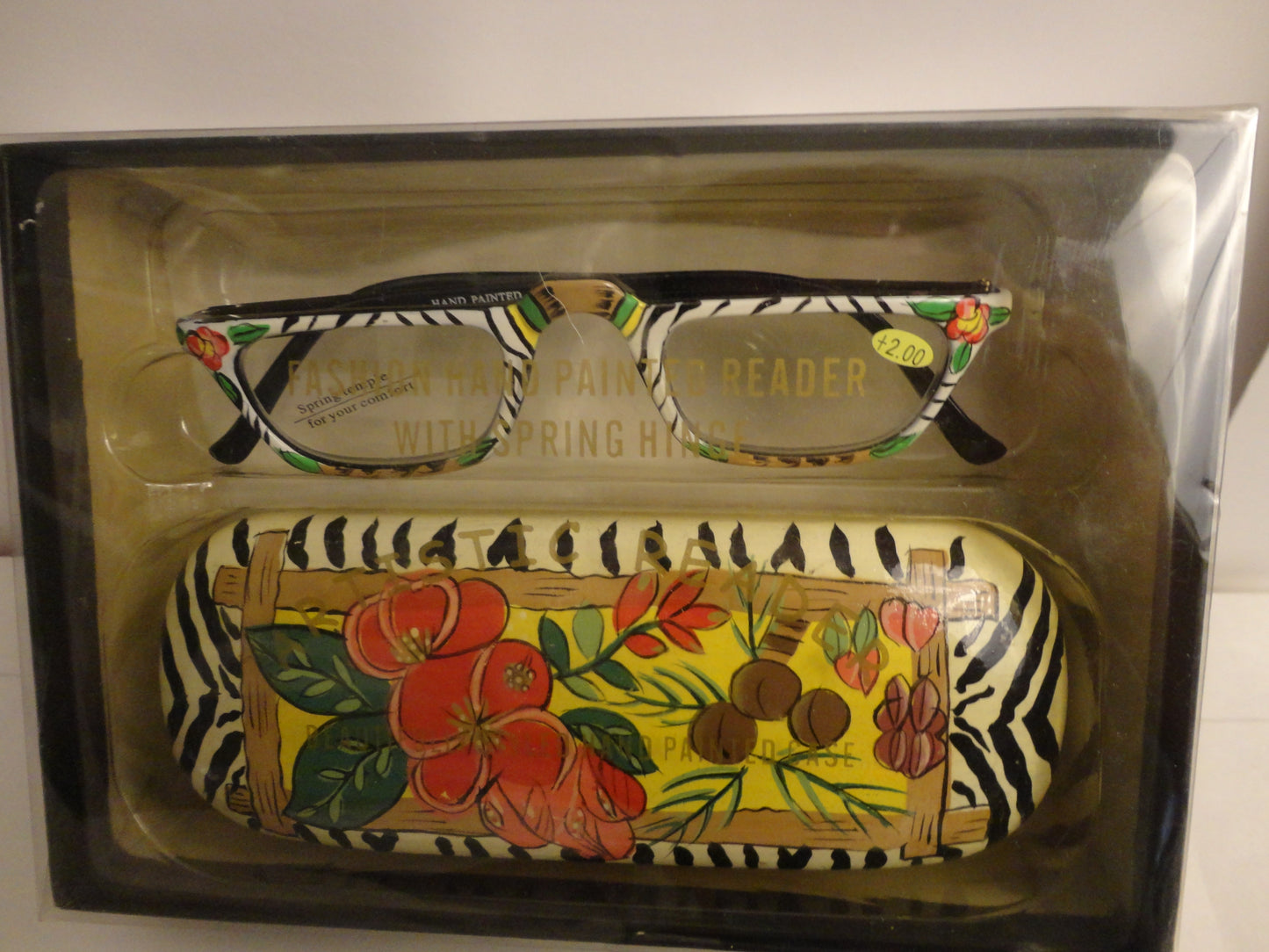 Readers Hand Painted Zebra NWT/In Box SKU 200-37