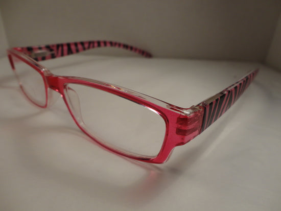 Load image into Gallery viewer, Readers Pink Zebra Print +2.00 w/Case NWT SKU 200-21
