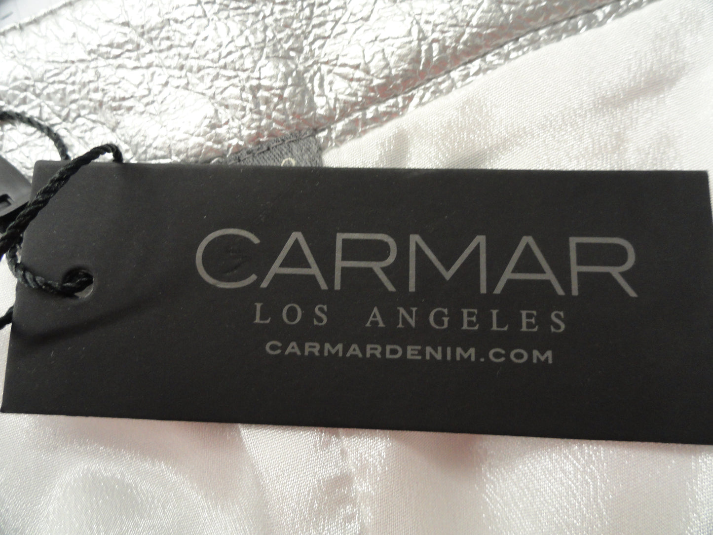 Carmar Top Vegan Leather Silver Sz 12 NWT SKU 000086