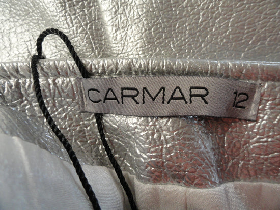 Carmar Shorts Vegan Leather Silver Sz 12 NWT SKU 000086