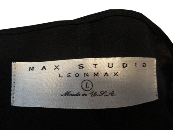 Max Studio 70's Sheer 2 Pc Dress Black Size Large SKU 000067