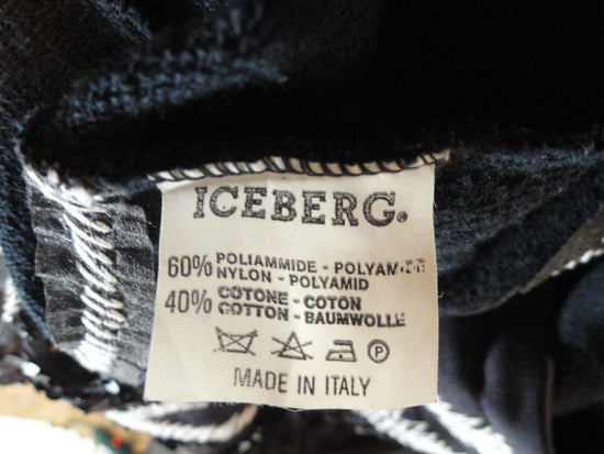 Iceberg Sweatshirt Black Embellished Sz 40 (SKU 000246-13)