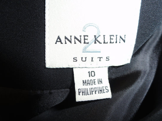 Anne Klein 70's Blazer Black Size 10 SKU 000007