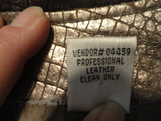 Leather Skirt Gold Size 2 (SKU 000019)