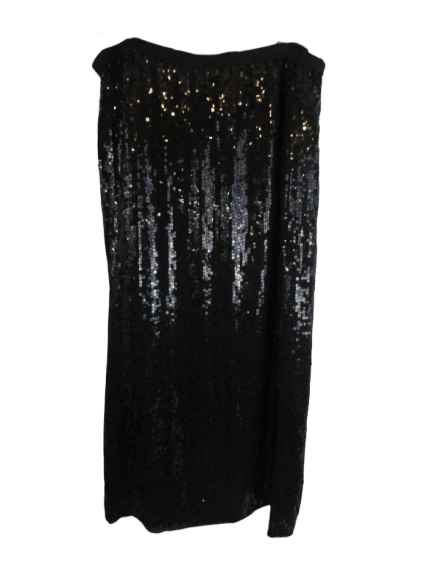 Judith Ann Creations 70's Skirt Black Sequins Size L SKU 000052
