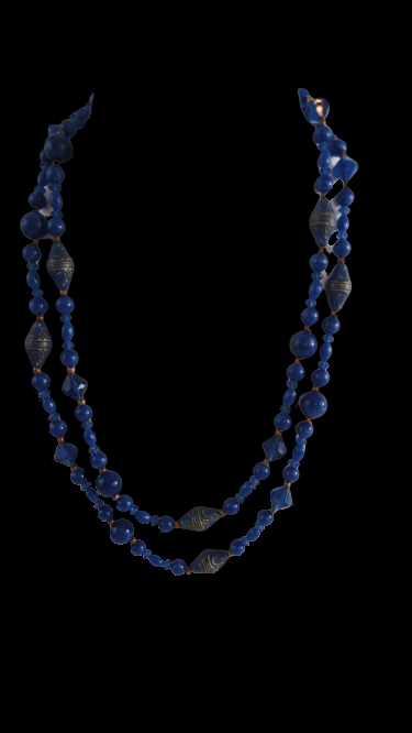 Necklace Blue Colored Beads (SKU 004001-4)