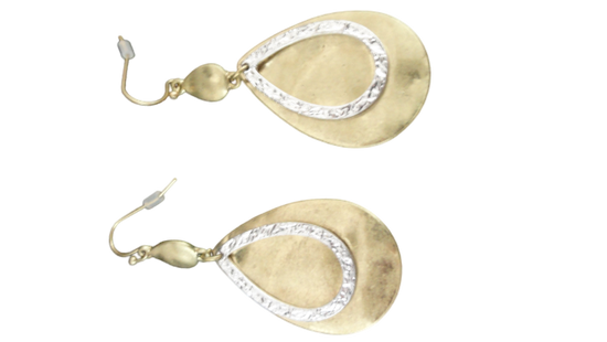 Earrings Gold Color Wire Hoops (SKU 004001-11)