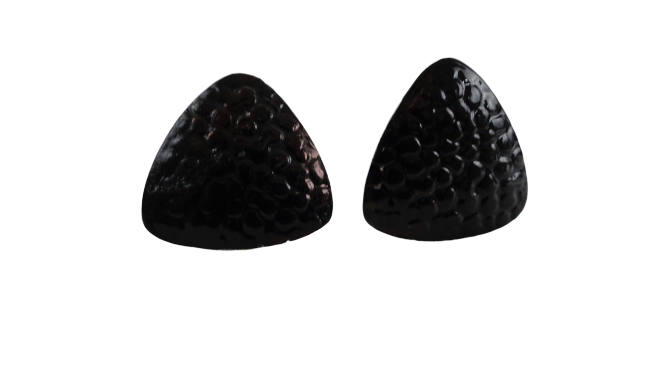 Earrings Clip On Triangle Black (SKU 004000-17)