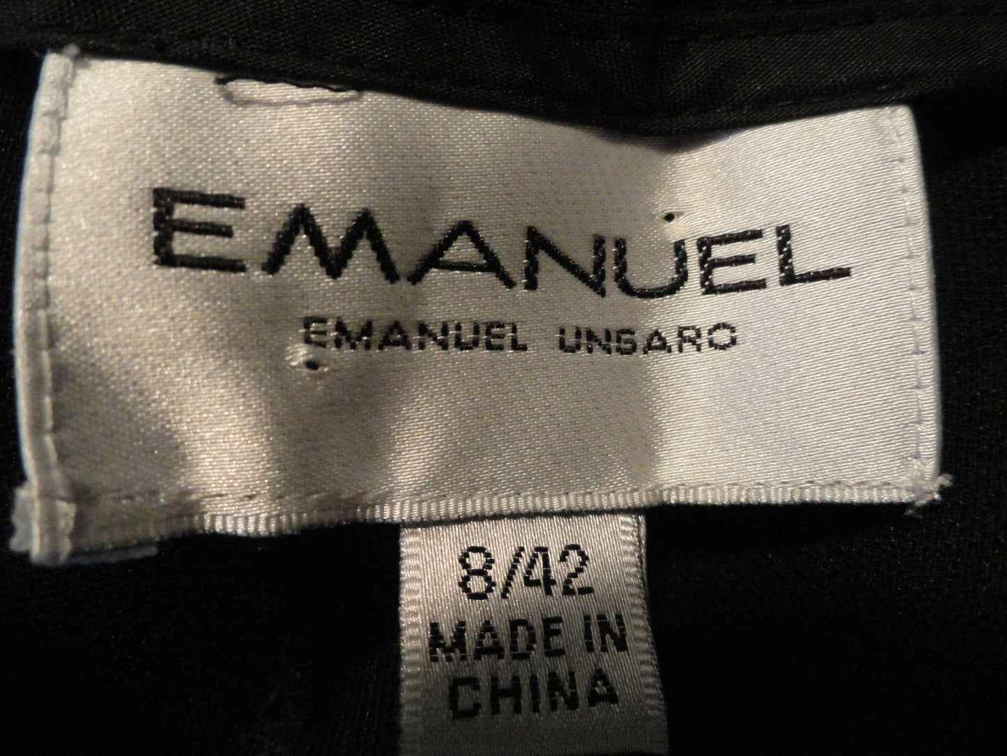 Emanuel Ungaro Pants Black Size 8 (SKU 000265-6)