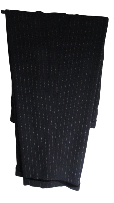 Emanuel 70's Pin Striped Pants Navy Wool Size 12 SKU 000112