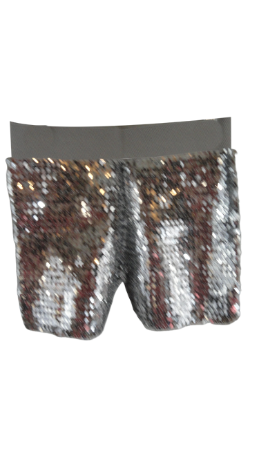 Sequin Silver Shorts Size XSS (SKU 000038)