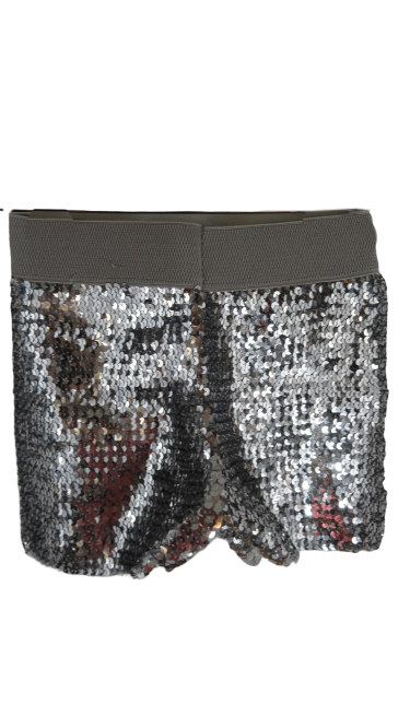 Sequin Silver Shorts Size XSS (SKU 000038)