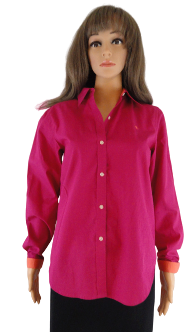 Ralph Lauren Shirt Hot Pink & Orange Sz S (G) (SKU 000266-1)