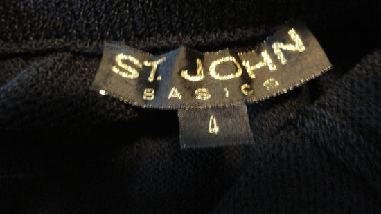 St. John Knit Skirt Black Size 4 (SKU 000266-2)