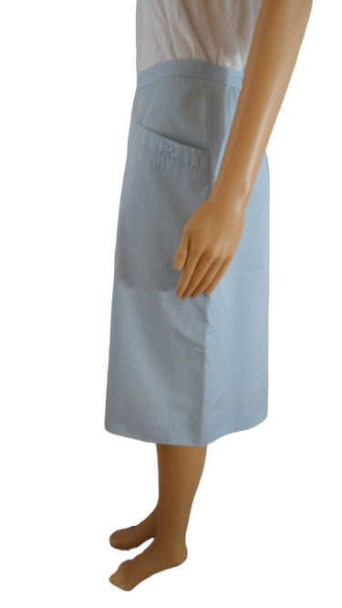 Courreges Light Blue Pencil Skirt Size 8 (SKU 000266-4)