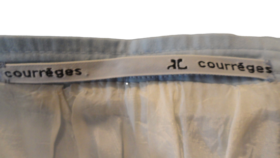 Courreges Light Blue Pencil Skirt Size 8 (SKU 000266-4)