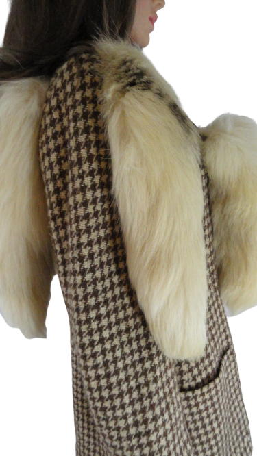 Leather and Fox Tail Fur Stole (SKU 000108)
