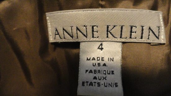 Anne Klein Leather Blazer Pewter Metallic Sz 4 (SKU 000267-1)
