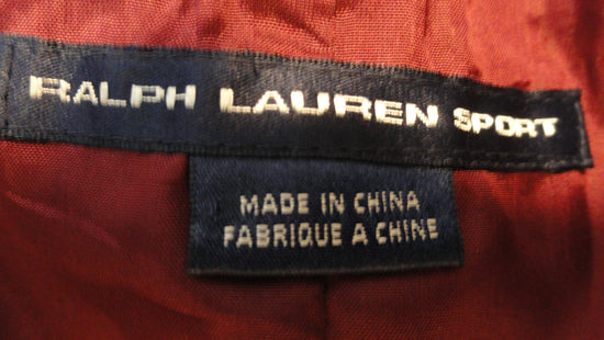 Ralph Lauren 90's Leather Jacket Merlot Sz 6 NWOT (Blue) SKU 000039