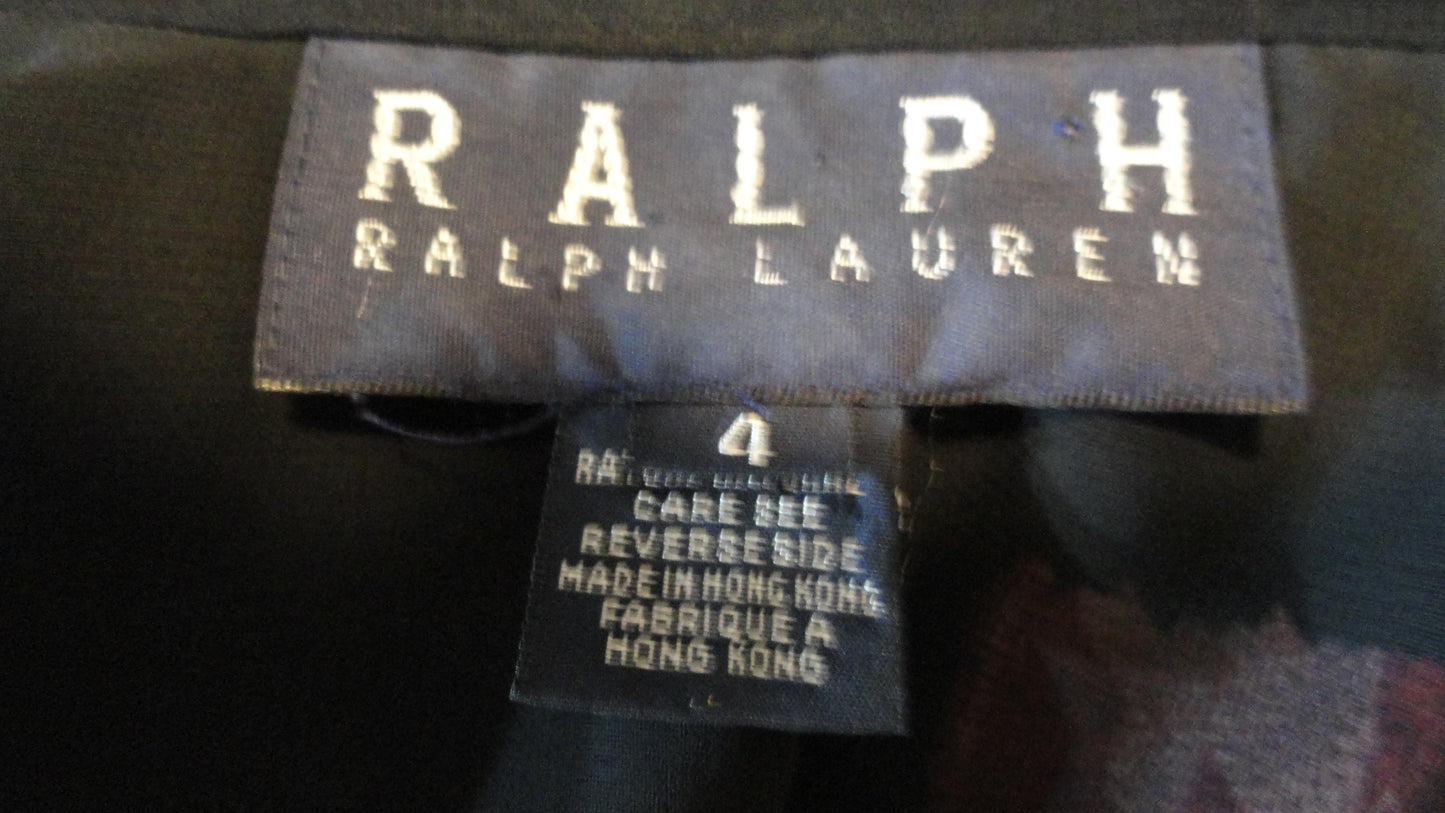 Ralph "Blue Label" Lauren 70's Dress Floral & Fabulous Size 4 SKU 000218-16