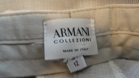 Armani Collezioni Pants Tan Fine Woven Size 48 (SKU 000259-7)