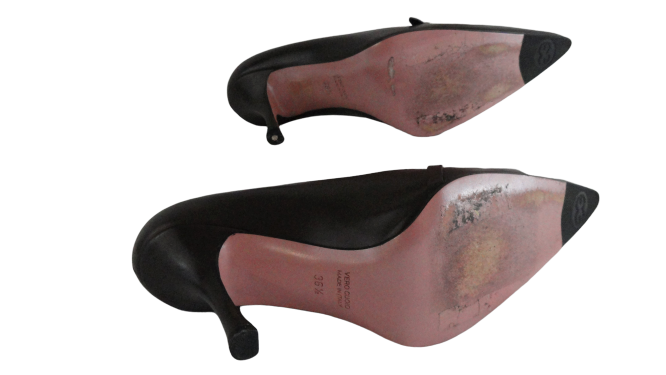 Escada Shoes Brown Leather High Heels Size 36 1/2 SKU 000192-8