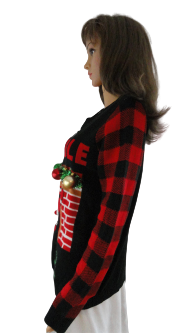 No Boundaries Christmas Sweater Black/Red XXL SKU 000187-20