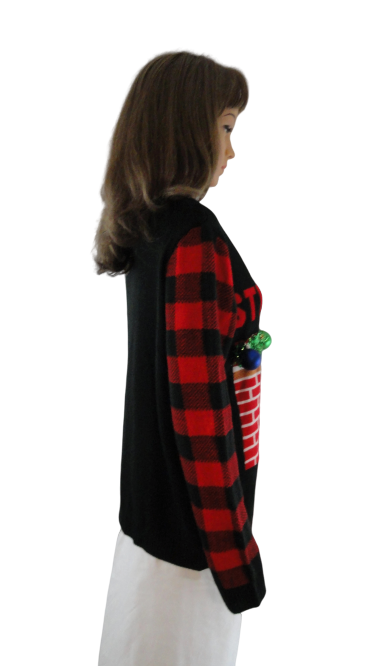 No Boundaries Christmas Sweater Black/Red XXL SKU 000187-20