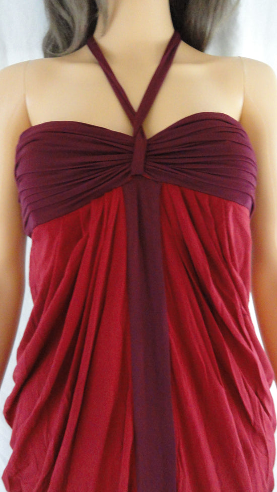 BCBG MAXZARIA 80's  Red Strapless Dress Size XXS SKU 000089