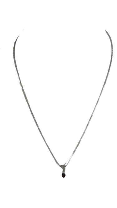 Necklace Silver with a Red Stone (SKU 004001-38)
