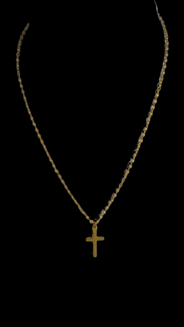 Necklace Cross Gold Tone (SKU 004001-40)