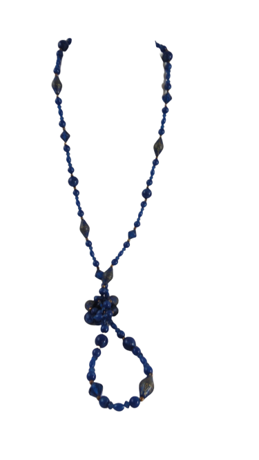 Necklace Blue Colored Beads (SKU 004001-4)