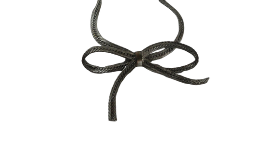Necklace Herringbone Bowtie Silver (SKU 004001-23)