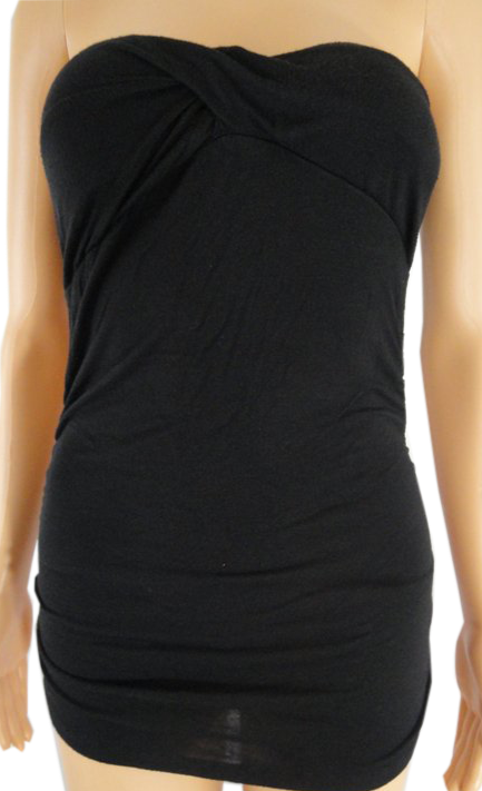 Load image into Gallery viewer, Wet Seal 80&amp;#39;s Strapless Top Black Size L/XL SKU 000071
