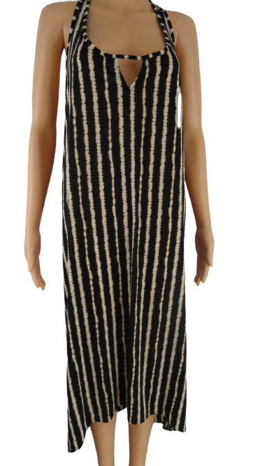 Tahiti Dress Brown and Cream Striped Size 2X (20W-22) SKU 000062