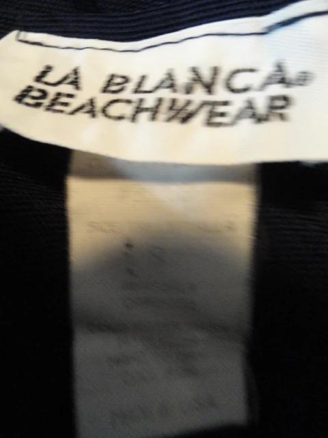 La Blanca 70's Beachwear Top Sheer Navy Size S (SKU 000118-21)