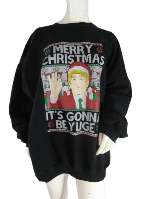 Men's Sweat Shirt Christmas Black SKU 000162