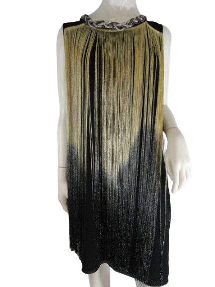 gold ombre fringe dress Sparks Fly