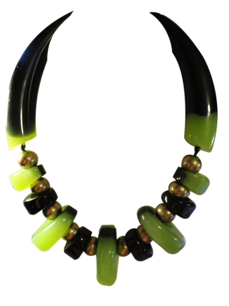 Necklace Jade with Black (SKU 000163-24)