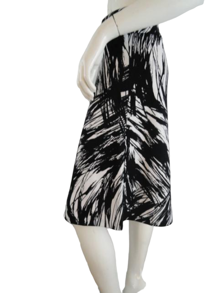 Adrienne Vittadini 80's Skirt Black & White Size 4 (SKU 000271-3)