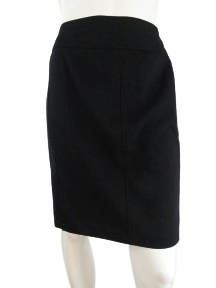 Ellen Tracy Skirt Black Knit Stretch Size M (SKU 000271-6)