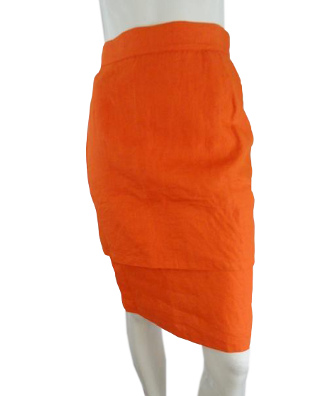 Gianni Versace Skirt Bright Orange Size 42 NWOT (SKU 000271-11)