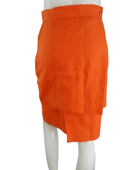 Gianni Versace Skirt Bright Orange Size 42 NWOT (SKU 000271-11)