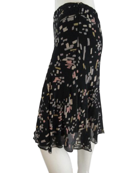 BCBG MAXAZRIA 80's Skirt Black Pattern Size 6 (SKU 000271-13)